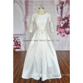 Elegant Drape Knee-Length Picture of Arabic Wedding Dress